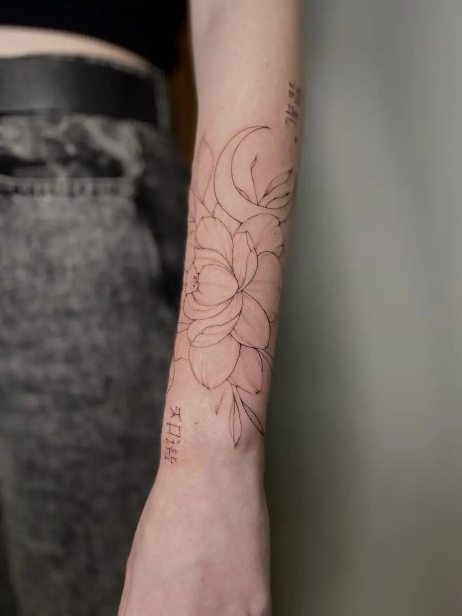 Fineline Tattoo Beispiel